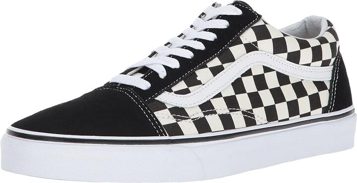 Vans Old Skool Shoes (Primary Check) Black/White : Men's 14 - Women's 15.5 Medium, Canvas/Rubber/Suede - Image 2