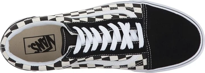 Vans Old Skool Shoes (Primary Check) Black/White : Men's 14 - Women's 15.5 Medium, Canvas/Rubber/Suede - Image 3