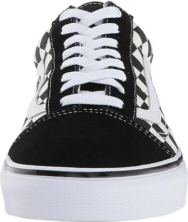 Vans Old Skool Shoes (Primary Check) Black/White : Men's 14 - Women's 15.5 Medium, Canvas/Rubber/Suede - Image 6