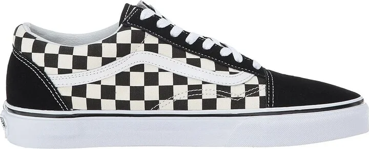 Vans Old Skool Shoes (Primary Check) Black/White : Men's 14 - Women's 15.5 Medium, Canvas/Rubber/Suede - Image 8