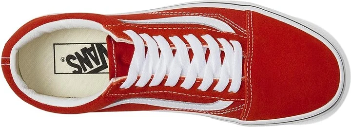 Vans Old Skool Shoes Racing Red/True White : Men's 10.5 - Women's 12 Medium, Canvas/Suede - Image 3