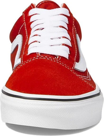 Vans Old Skool Shoes Racing Red/True White : Men's 10.5 - Women's 12 Medium, Canvas/Suede - Image 6