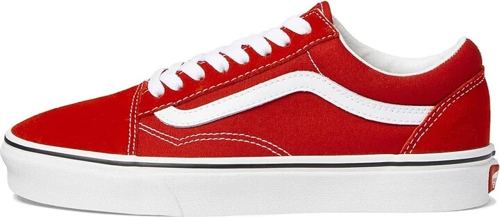 Vans Old Skool Shoes Racing Red/True White : Men's 10.5 - Women's 12 Medium, Canvas/Suede - Image 7