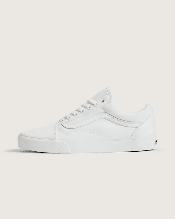 Vans Old Skool Shoes (True White) - 3.5 Boys / 5.0 Women