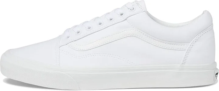 Vans Old Skool Shoes True White : Men's 6.5 - Women's 8 Medium, Canvas/Leather/Suede - Image 7
