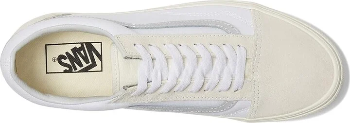Vans Old Skool Skate Shoes 2-Tone Marshmallow/White : Men's 4 - Women's 5.5 Medium, Canvas/Rubber/Suede - Image 2