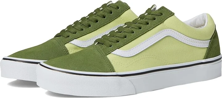 Vans Old Skool Skate Shoes Shadow Lime : Men's 3.5 - Women's 5 Medium, Canvas/Rubber/Suede
