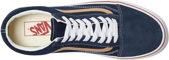Vans Old Skool Skate Shoes Tri-Tone Navy/Yellow : Men's 8.5 - Women's 10 Medium, Canvas/Rubber/Suede - Image 2