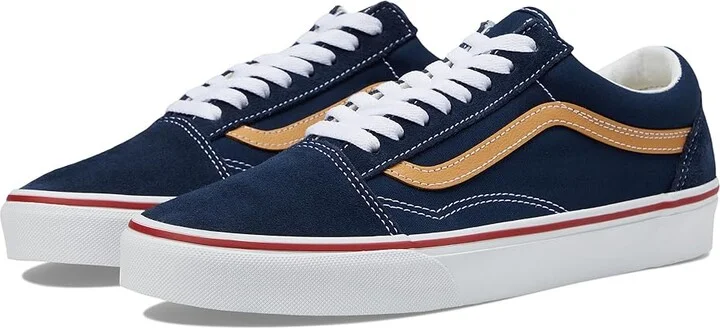Vans Old Skool Skate Shoes Tri-Tone Navy/Yellow : Men's 8.5 - Women's 10 Medium, Canvas/Rubber/Suede