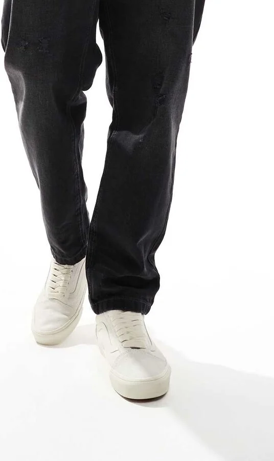Vans Old Skool sneakers with oversized laces in marshmallow white - Image 3