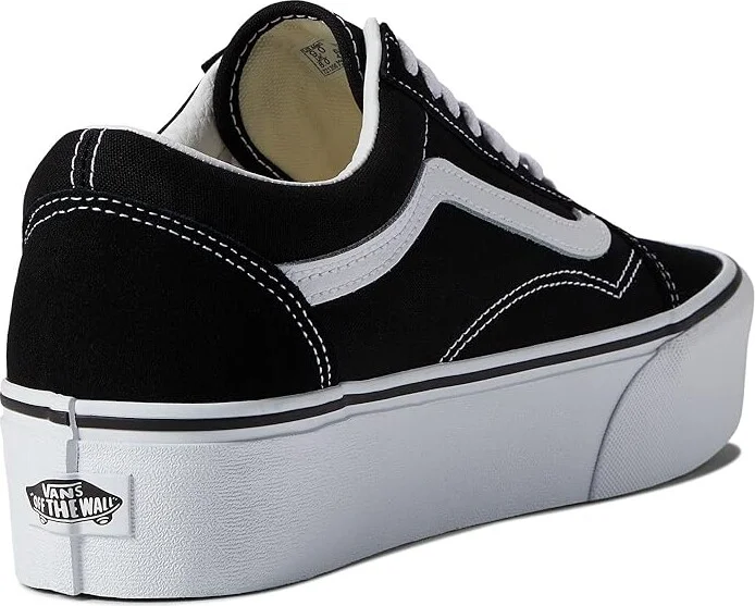 Vans Old Skool Stackform Shoes Suede/Canvas Black/True White : Men's 3.5 - Women's 5 Medium - Image 4