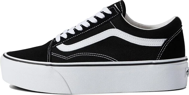 Vans Old Skool Stackform Shoes Suede/Canvas Black/True White : Men's 3.5 - Women's 5 Medium - Image 6