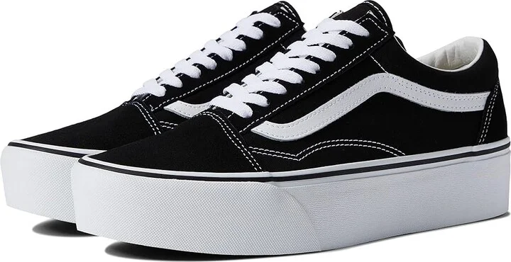 Vans Old Skool Stackform Shoes Suede/Canvas Black/True White : Men's 3.5 - Women's 5 Medium