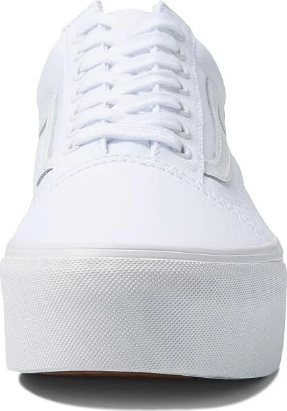 Vans Old Skool Stackform Shoes True White : Men's 3.5 - Women's 5 Medium, Suede/Canvas - Image 5