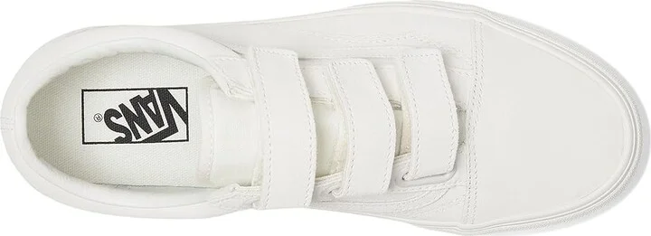 Vans Old Skool V Skate Shoes College Marshmallow : Men's 9.5 - Women's 11 Medium, Canvas/Leather/Suede - Image 2