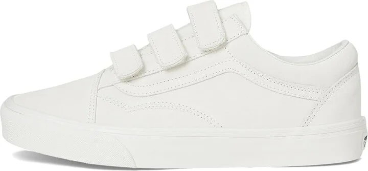 Vans Old Skool V Skate Shoes College Marshmallow : Men's 9.5 - Women's 11 Medium, Canvas/Leather/Suede - Image 6