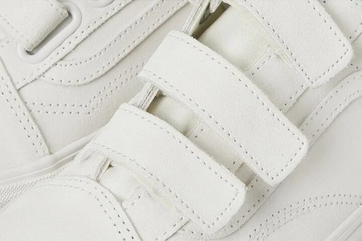 Vans Old Skool V Skate Shoes College Marshmallow : Men's 9.5 - Women's 11 Medium, Canvas/Leather/Suede - Image 7
