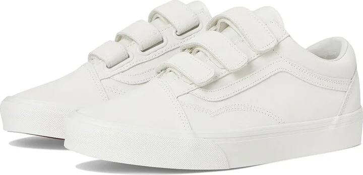 Vans Old Skool V Skate Shoes College Marshmallow : Men's 9.5 - Women's 11 Medium, Canvas/Leather/Suede