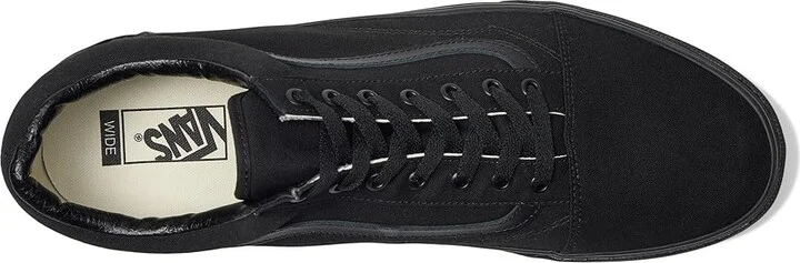 Vans Old Skool Wide Shoes Canvas Black/Black : Men's 9.5 - Women's 11 Wide, Canvas/Suede - Image 2