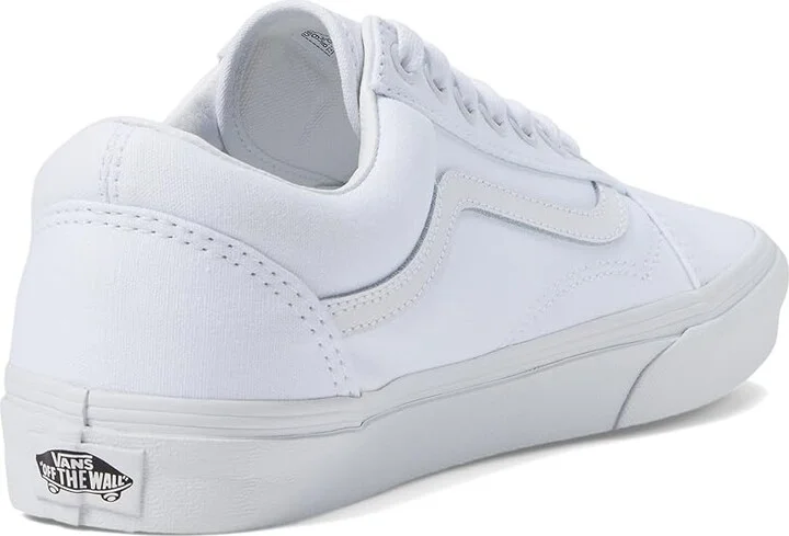 Vans Old Skool Wide Shoes Canvas True White : Men's 5.5 - Women's 7 Wide, Canvas/Suede - Image 4
