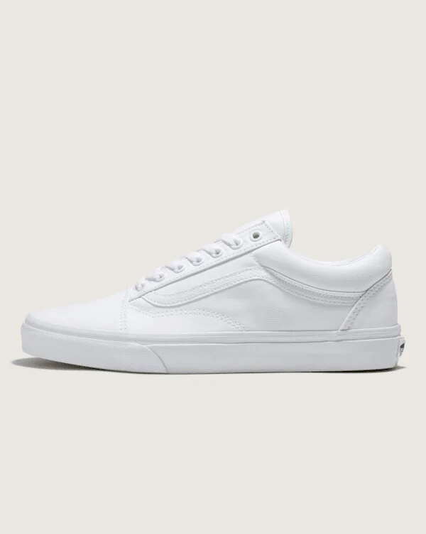 Vans Old Skool Wide Shoes (True White) - 3.5 Boys / 5.0 Women