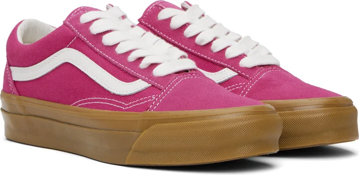 Vans Pink Premium Old Skool Gum Sneakers - Image 4