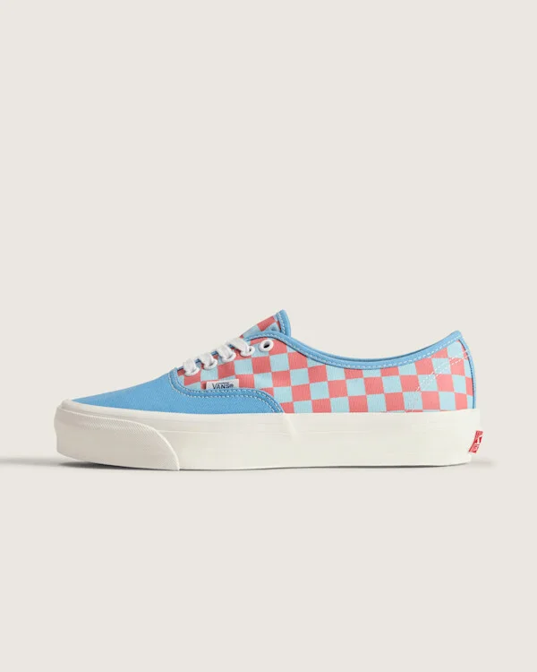 Vans Premium Authentic Checkerboard Shoes (Heritage Blue / Pink) - 8.0 Men 9.5 Women