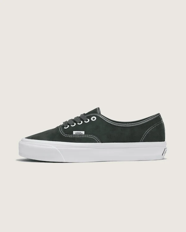 Vans Premium Authentic Suede Shoes (Scarab Green / Black) - 4.5 Boys 6.0 Women