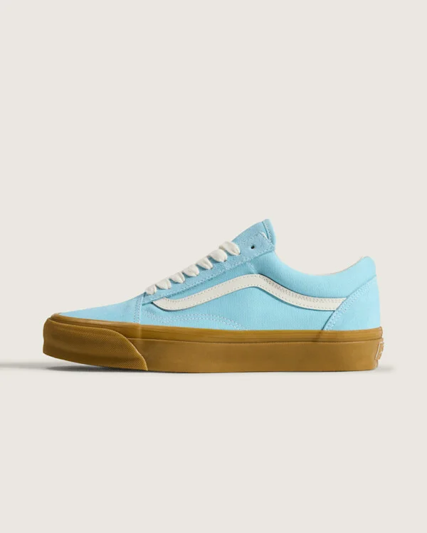 Vans Premium Old Skool Gum Shoes (Crystal Blue / Gum) - 5.0 Boys 6.5 Women