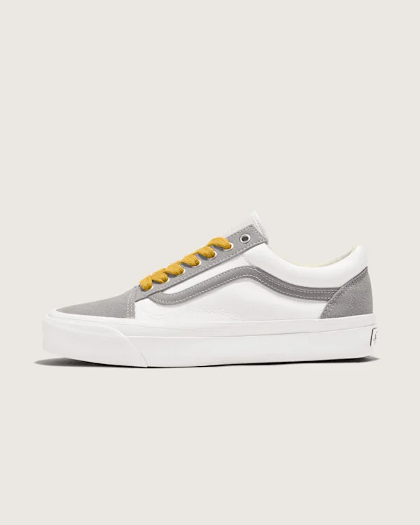 Vans Premium Old Skool Shoes (Grey / Marshmallow White) - 8.5 Men 10.0 Women