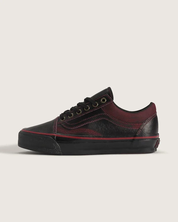 Vans Premium Old Skool Tania Shoes (Dark Red / Black) - 3.5 Boys 5.0 Women
