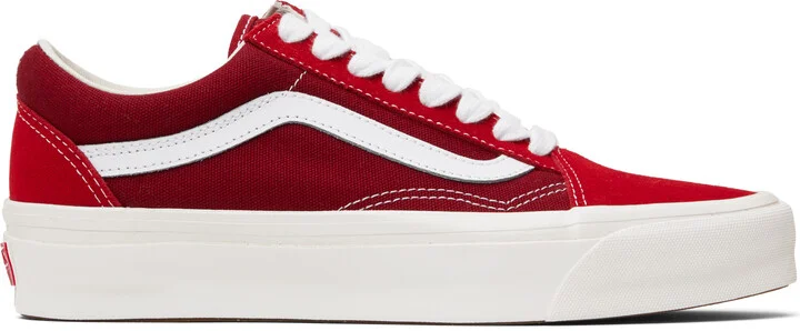 Vans Red Premium Old Skool Suede Sneakers