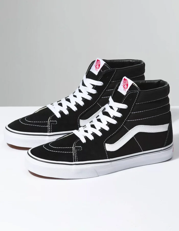 VANS Sk8-Hi Black & White Shoes - Image 2