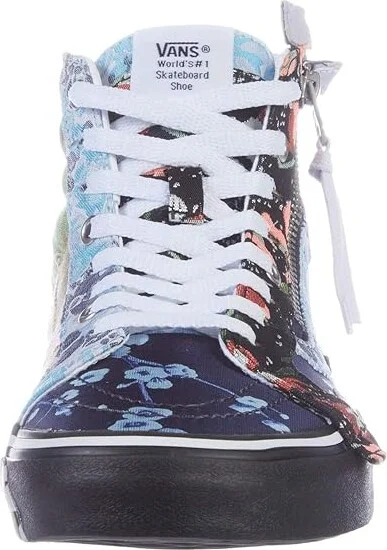 Vans SK8-Hi Reissue Cap (Florals) Women's Shoes Brocade/Black : 7.5 B - Medium, Suede/Canvas - Image 6