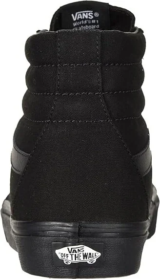 Vans SK8-Hi Shoes Black/Black/Black : Men's 8 - Women's 9.5 Medium, Canvas/Suede - Image 5