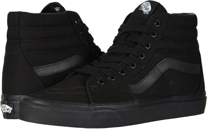 Vans SK8-Hi Shoes Black/Black/Black : Men's 8 - Women's 9.5 Medium, Canvas/Suede