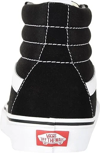 Vans SK8-Hi Shoes Black/White : Men's 6.5 - Women's 8 Medium, Canvas/Leather/Suede - Image 4