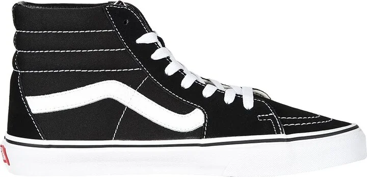 Vans SK8-Hi Shoes Black/White : Men's 6.5 - Women's 8 Medium, Canvas/Leather/Suede - Image 7
