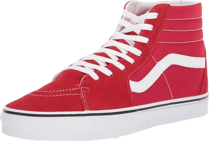 Vans SK8-Hi Shoes Racing Red/True White : Men's 10.5 - Women's 12 Medium, Suede - Image 2