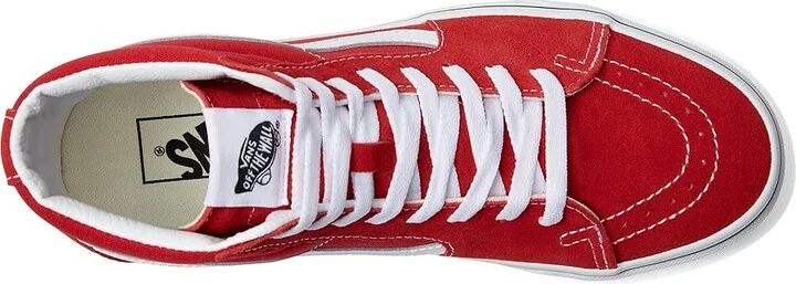 Vans SK8-Hi Shoes Racing Red/True White : Men's 10.5 - Women's 12 Medium, Suede - Image 3