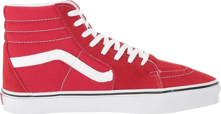 Vans SK8-Hi Shoes Racing Red/True White : Men's 10.5 - Women's 12 Medium, Suede - Image 8