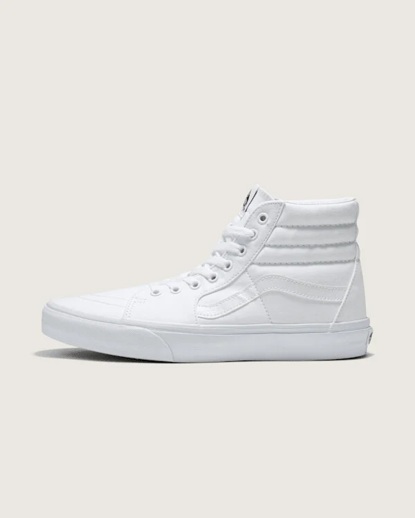 Vans Sk8-Hi Shoes (True White) - 3.5 Boys / 5.0 Women