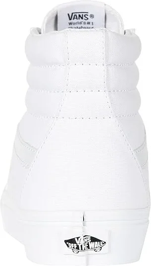 Vans SK8-Hi Shoes True White : Men's 6.5 - Women's 8 Medium, Canvas/Leather/Suede - Image 4