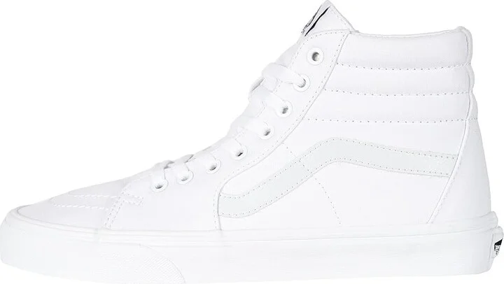 Vans SK8-Hi Shoes True White : Men's 6.5 - Women's 8 Medium, Canvas/Leather/Suede - Image 6