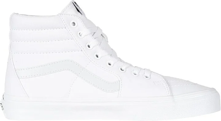 Vans SK8-Hi Shoes True White : Men's 6.5 - Women's 8 Medium, Canvas/Leather/Suede - Image 7