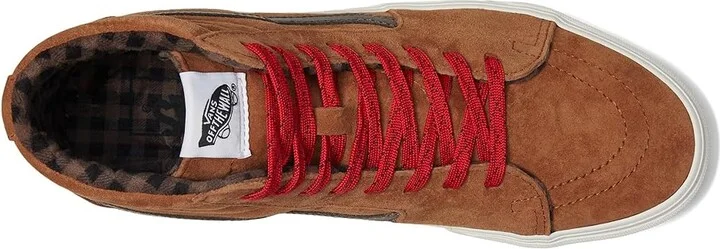 Vans Sk8-Hi Skate Shoes Pig Suede Plaid Glazed Ginger : Men's 6 - Women's 7.5 Medium, Canvas/Rubber/Suede - Image 2