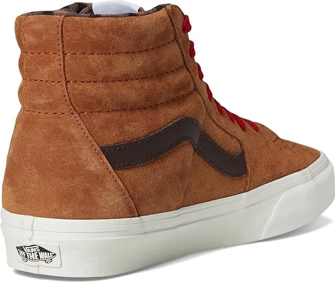 Vans Sk8-Hi Skate Shoes Pig Suede Plaid Glazed Ginger : Men's 6 - Women's 7.5 Medium, Canvas/Rubber/Suede - Image 4
