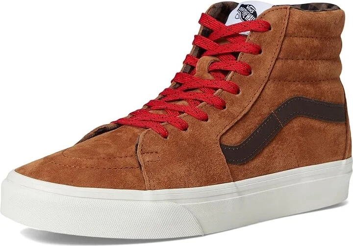 Vans Sk8-Hi Skate Shoes Pig Suede Plaid Glazed Ginger : Men's 6 - Women's 7.5 Medium, Canvas/Rubber/Suede - Image 5