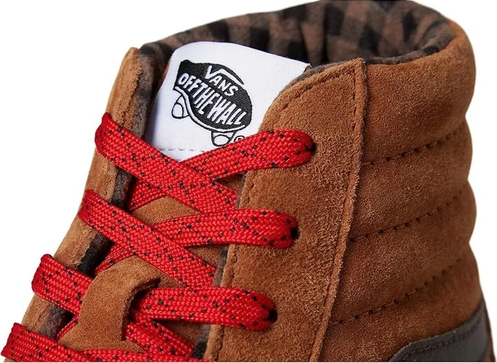Vans Sk8-Hi Skate Shoes Pig Suede Plaid Glazed Ginger : Men's 6 - Women's 7.5 Medium, Canvas/Rubber/Suede - Image 7