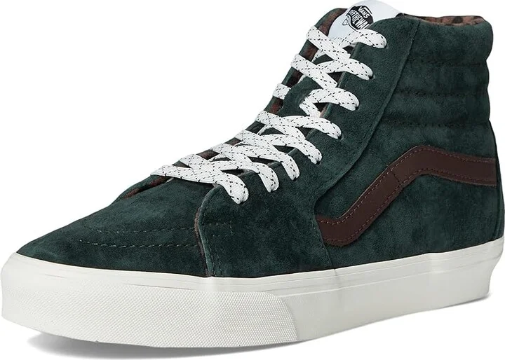 Vans Sk8-Hi Skate Shoes Pig Suede Plaid Scarab : Men's 4.5 - Women's 6 Medium, Canvas/Rubber/Suede - Image 5